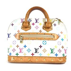 LOUIS VUITTON M92647 Monogram Multicolore Alma Tote Bag with Studs, Canvas, W...